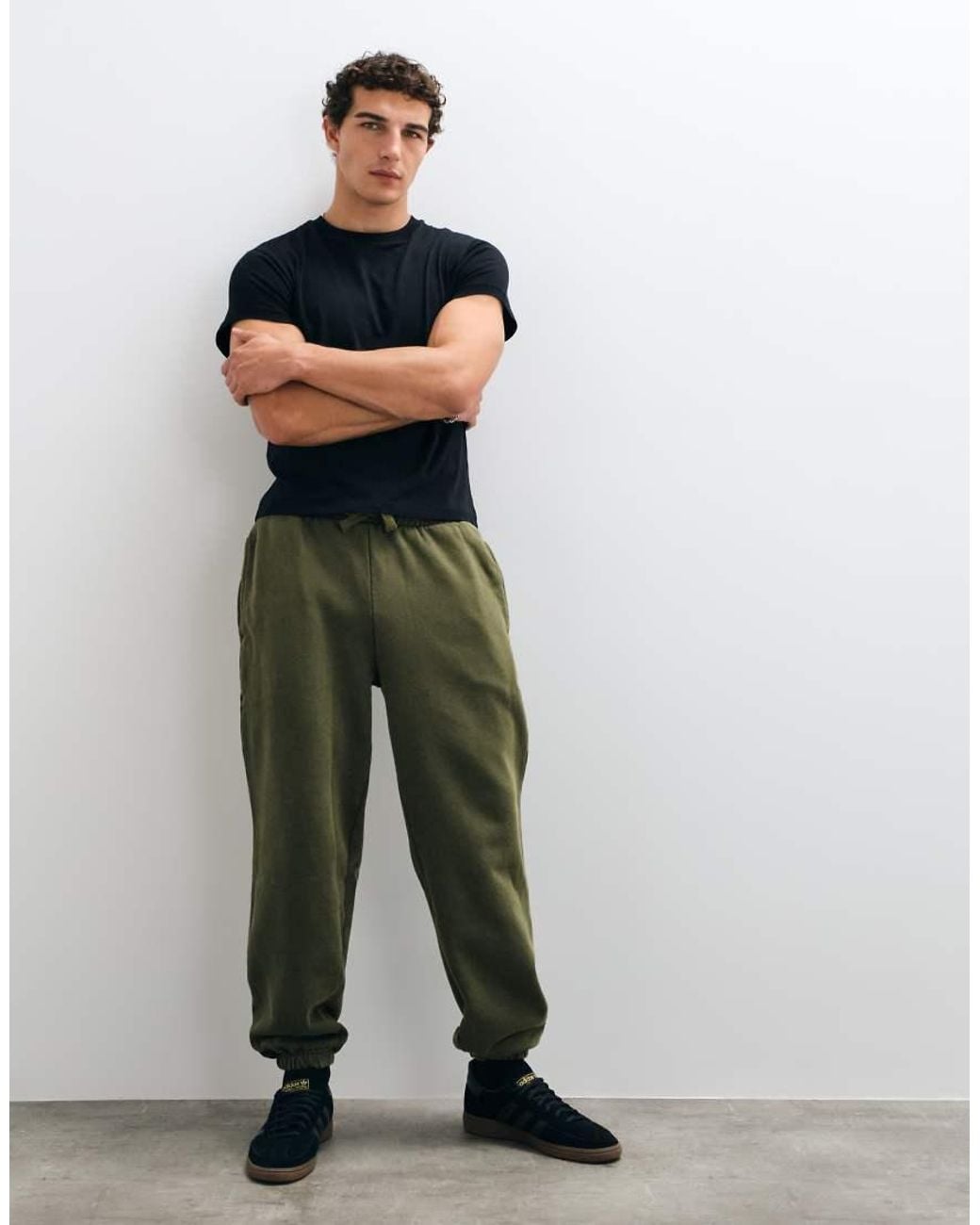 ASOS Green Premium Heavyweight Oversized Washed jogger for men