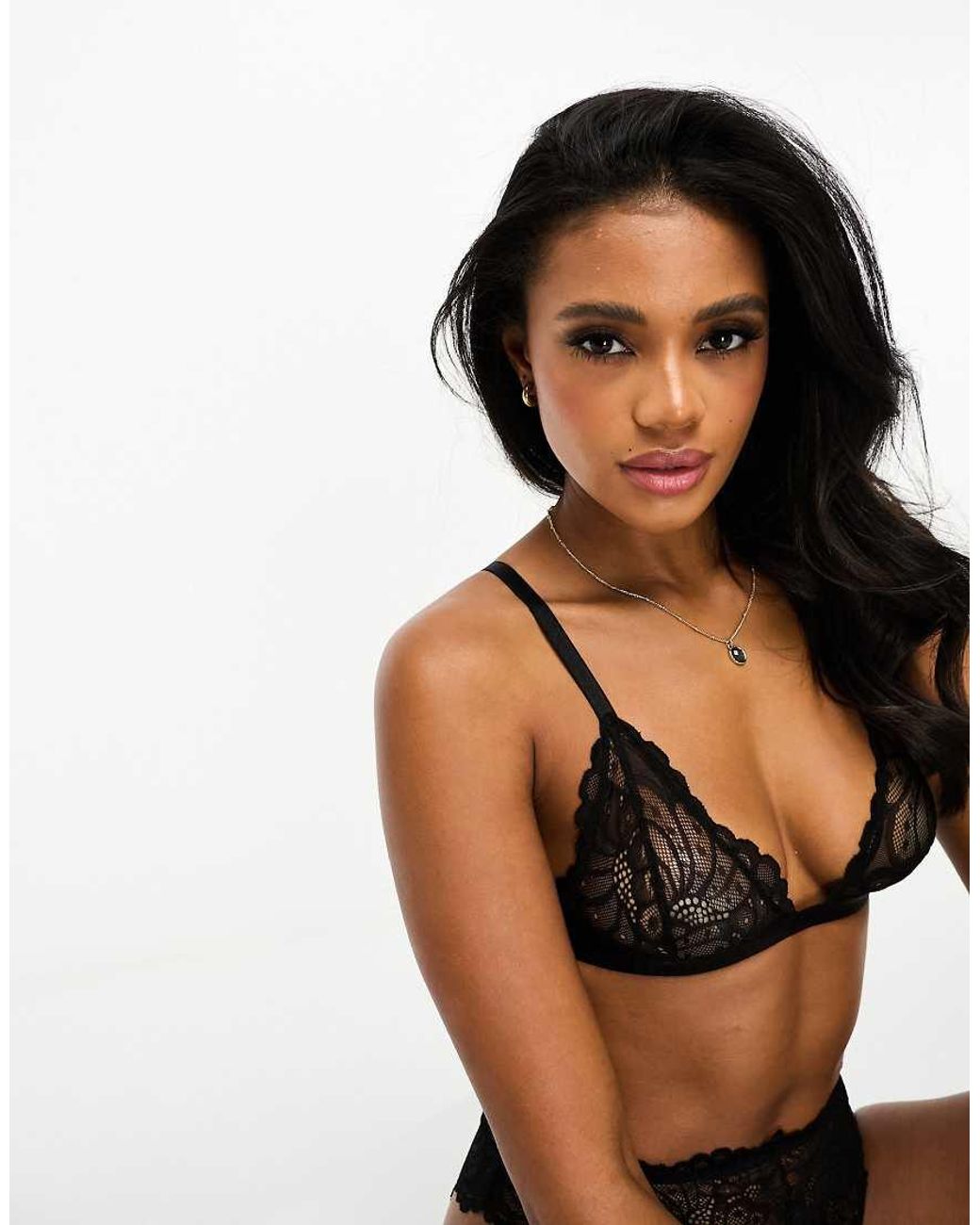 ASOS Black Sienna Lace Classic Triangle Bra
