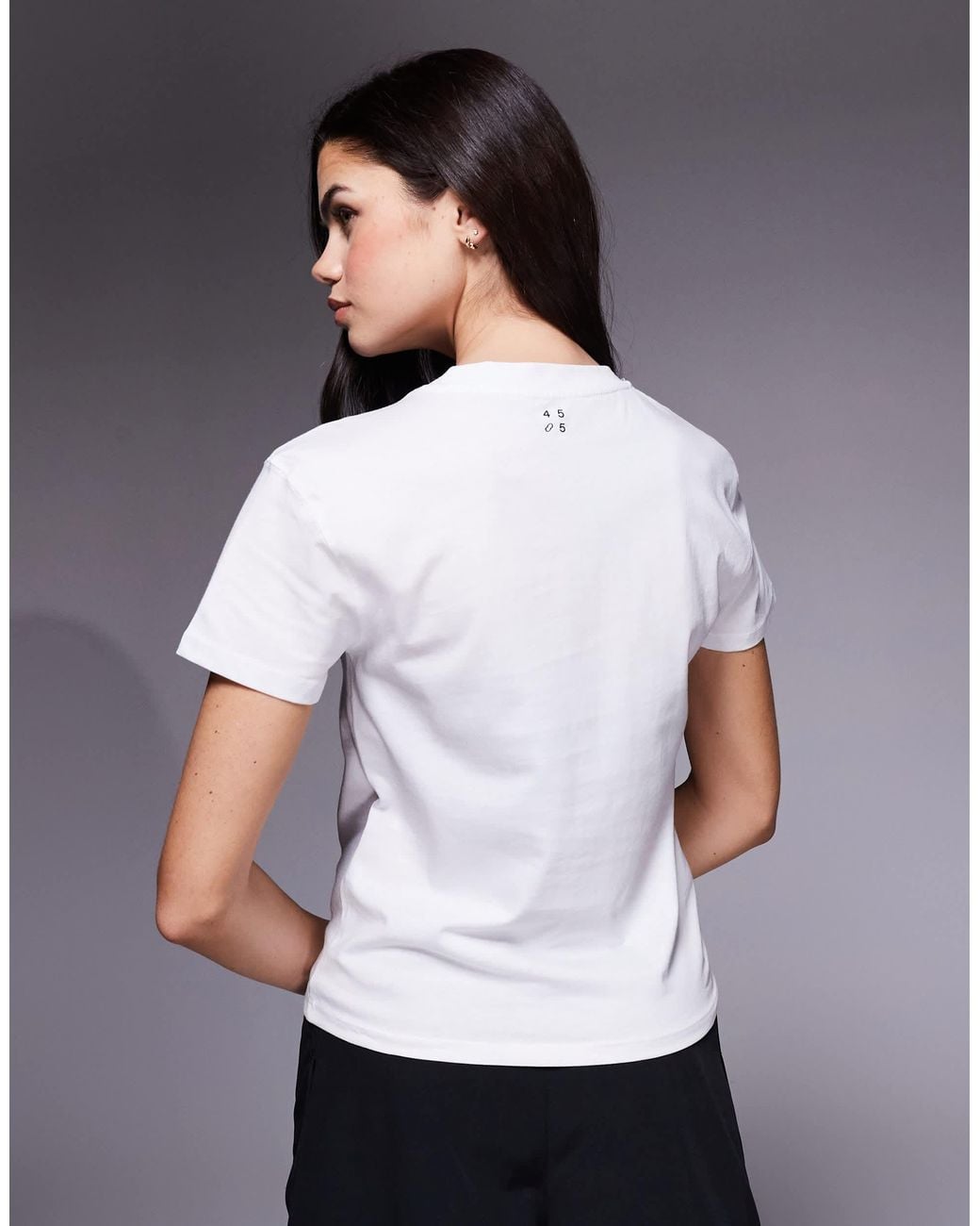 4505 White Icon Cotton Boxy T-shirt With Quick Dry Finish