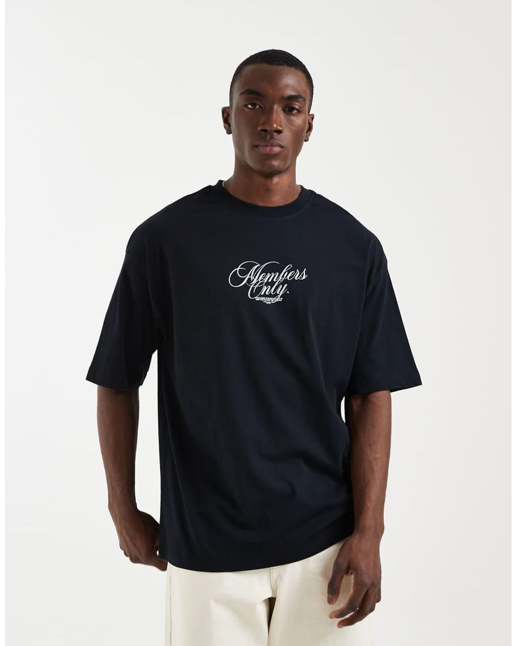 ASOS Blue Oversized T-shirt With Scenic Graphic for men