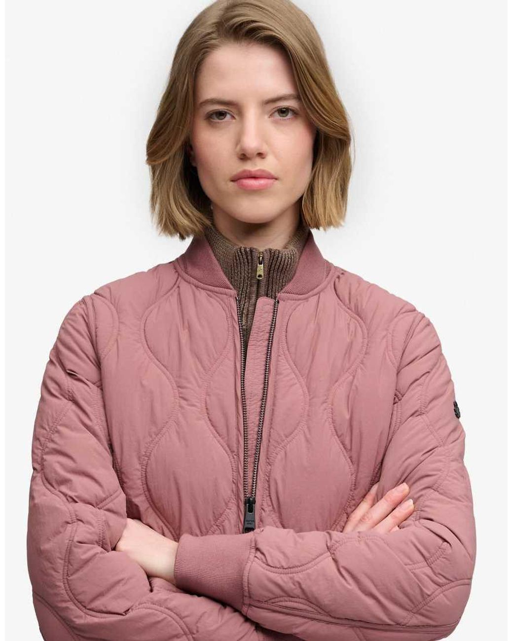 Superdry Purple Short Onion Quilt Liner Jacket