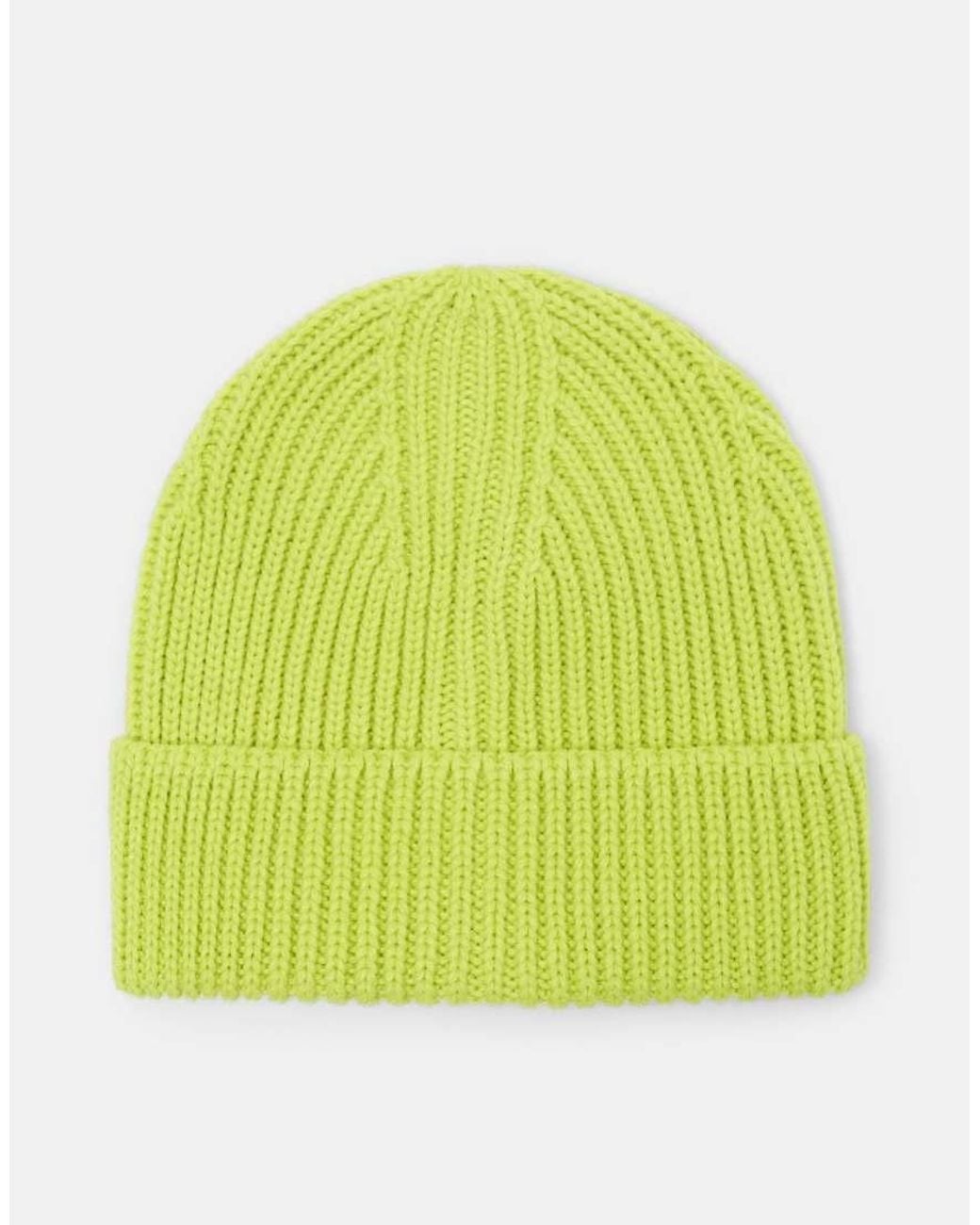 Pull&Bear Green Chunky Knit Beanie for men