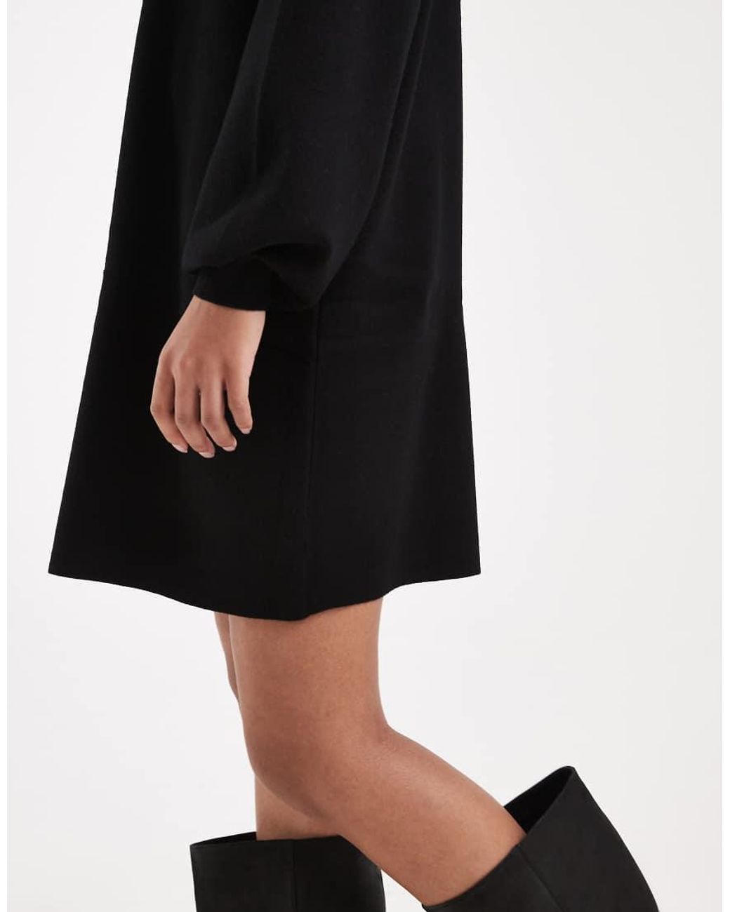 Vero Moda Black Knitted Funnel Neck Mini Dress