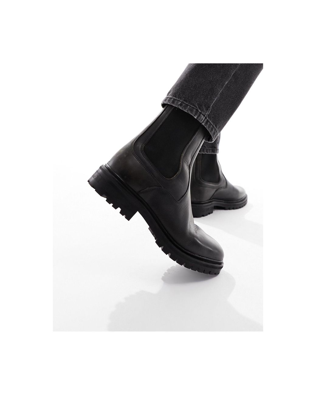 AllSaints Melos Leather Chelsea Boots in Black for Men | Lyst Canada