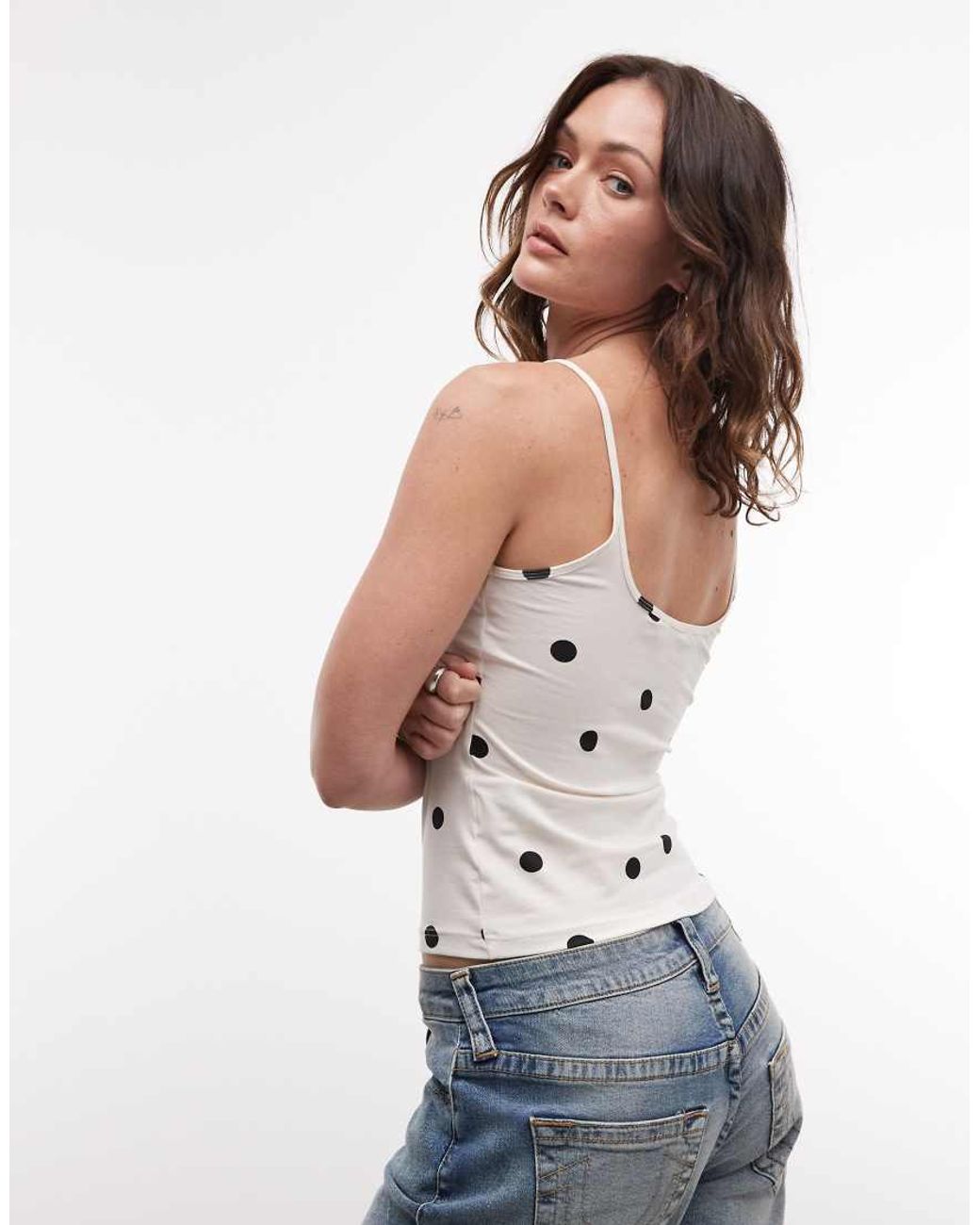 Monki White Scoopneck Vest Top