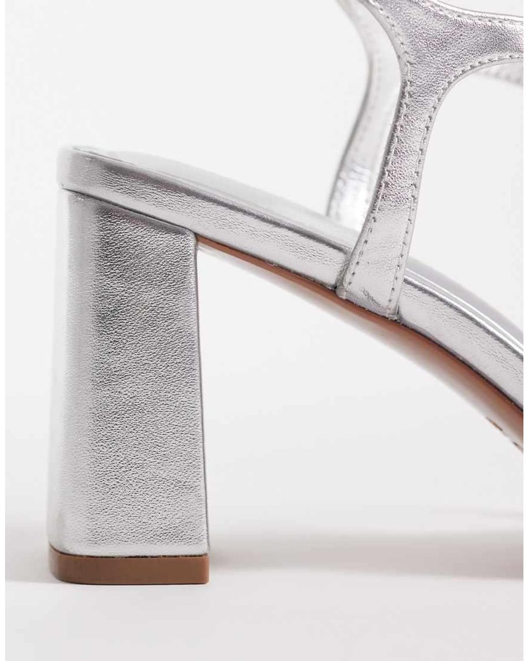 ASOS White Highgate Mid Block Heel Sandals