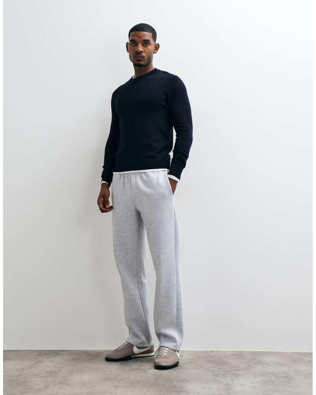 Mango Blue 100% Wool Knitted Jumper for men