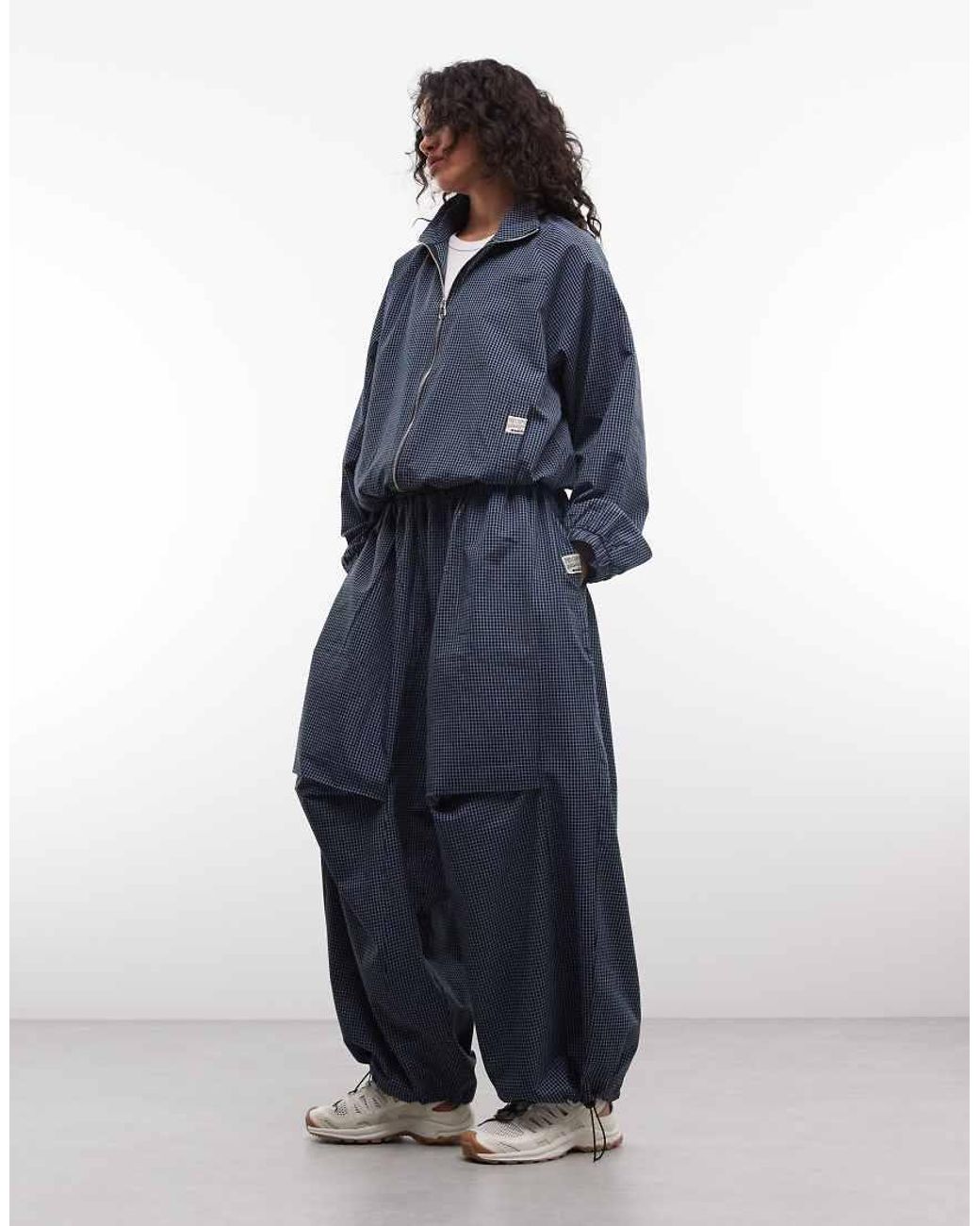 Collusion Blue Xl baggy Nylon Track Jacket