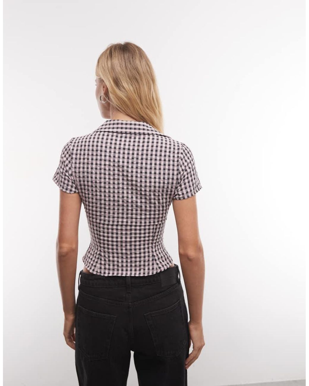 Collusion Brown Fitted Short Sleeve Shirt