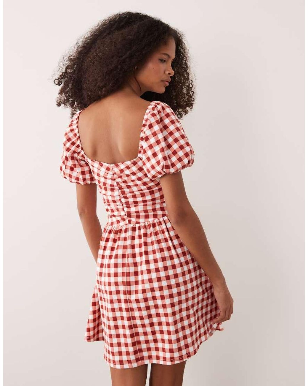 ASOS Red Ruched Front Mini Day Dress
