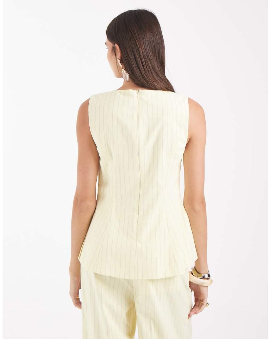 Object White Sleeveless Peplum Top Co-ord