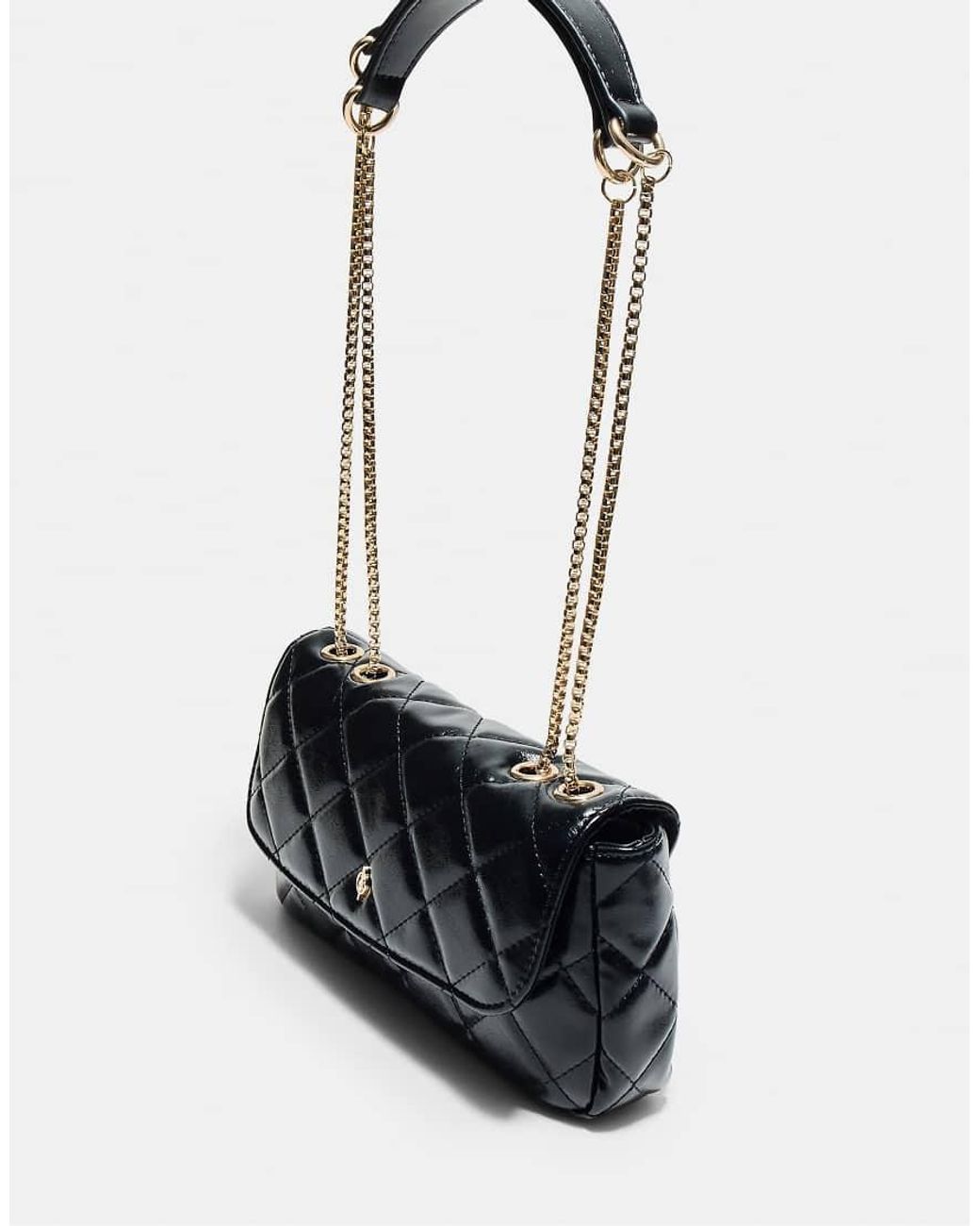 Stradivarius White Quilted Chain Crossbody Bag