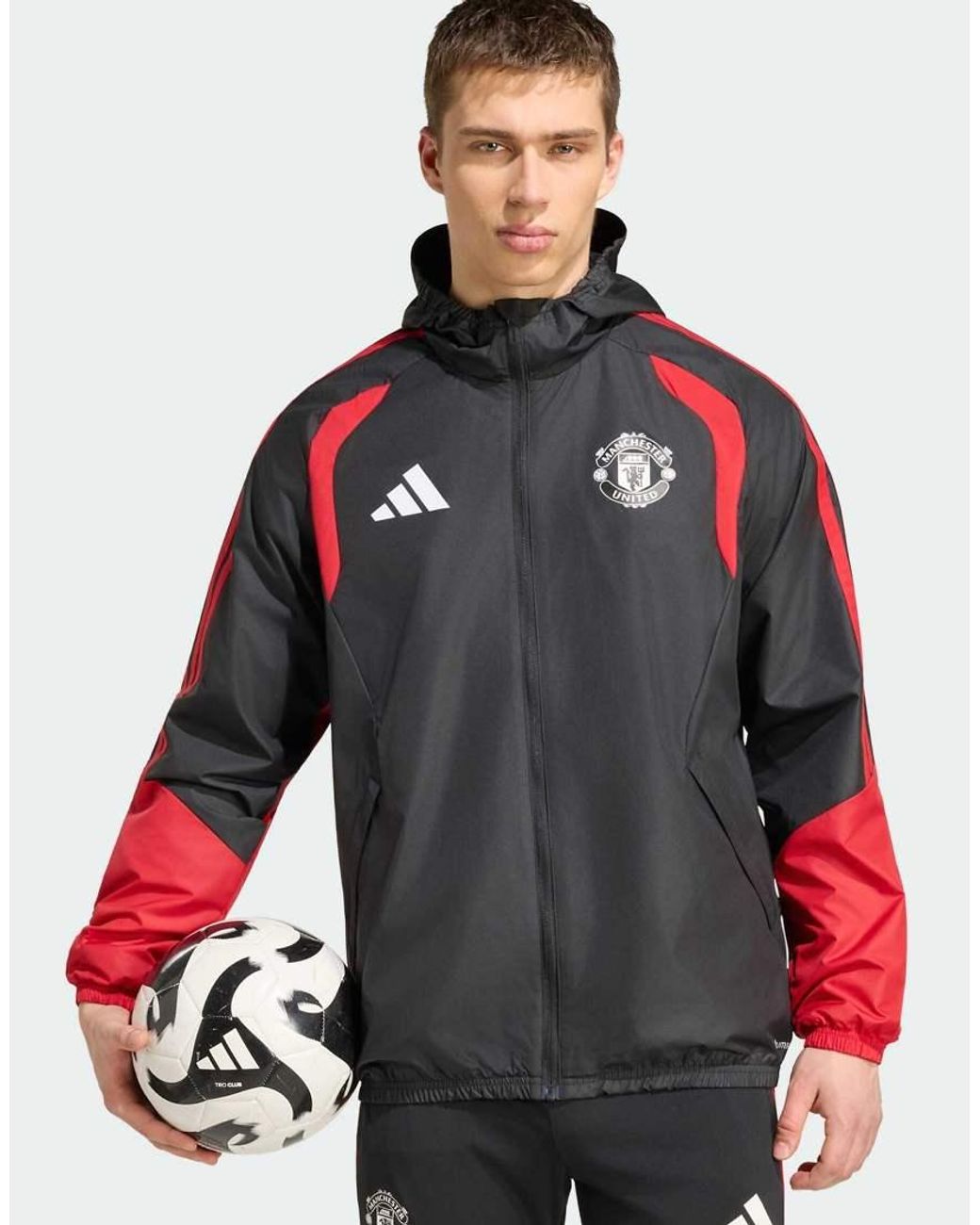 Adidas Originals Brown Manchester United 26/27 Tiro All Weather Jacket for men