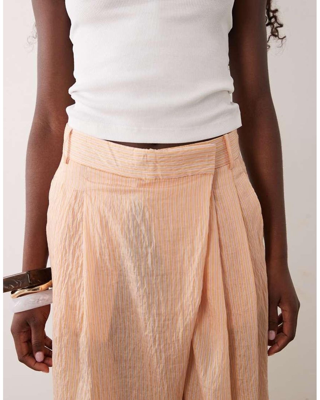 Mango Natural Wrap Detail Relaxed Tailored Trouser