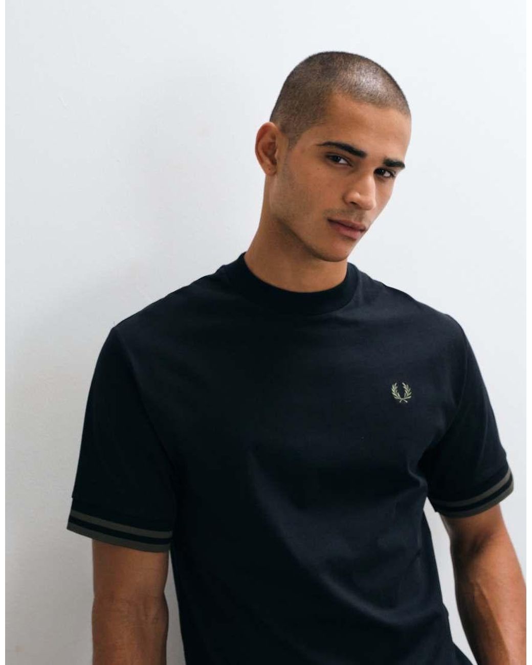 Fred Perry White Bold Tipped T-Shirt for men