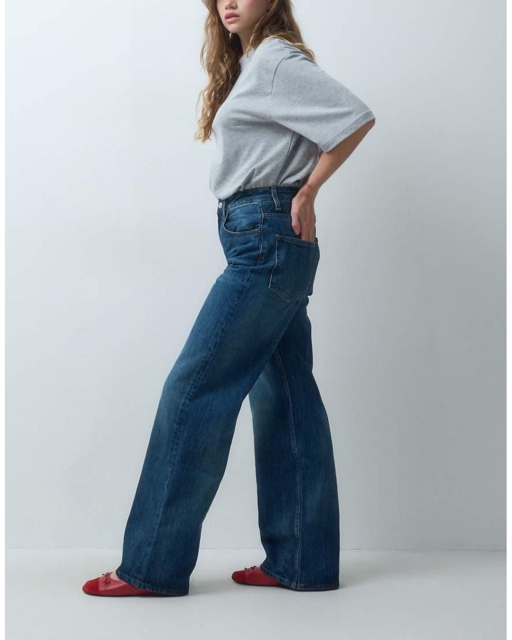 Tommy Hilfiger Blue Mia Mid Rise Relaxed Straight Fit Jeans