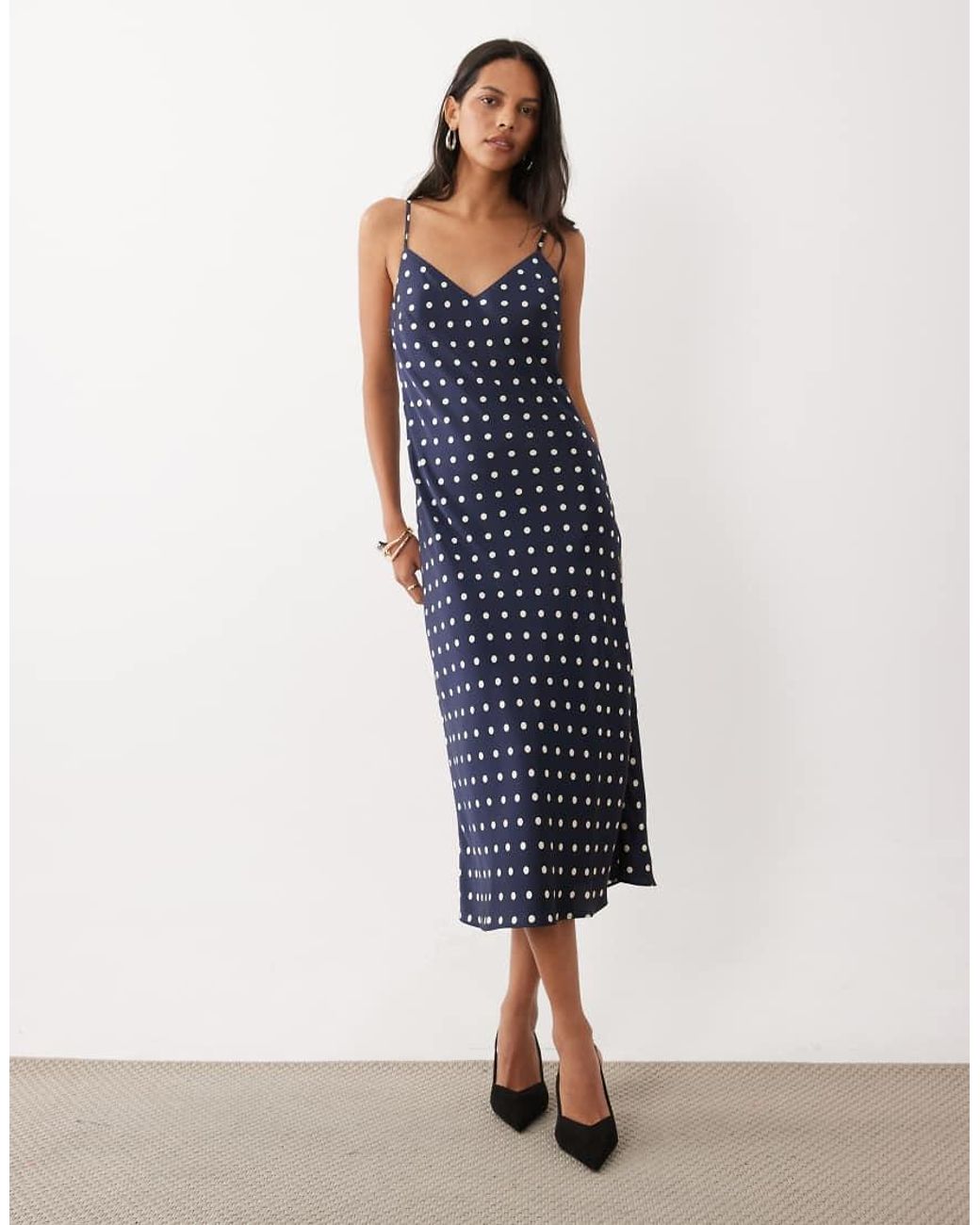 Abercrombie & Fitch Blue Maxi Satin Slip Dress