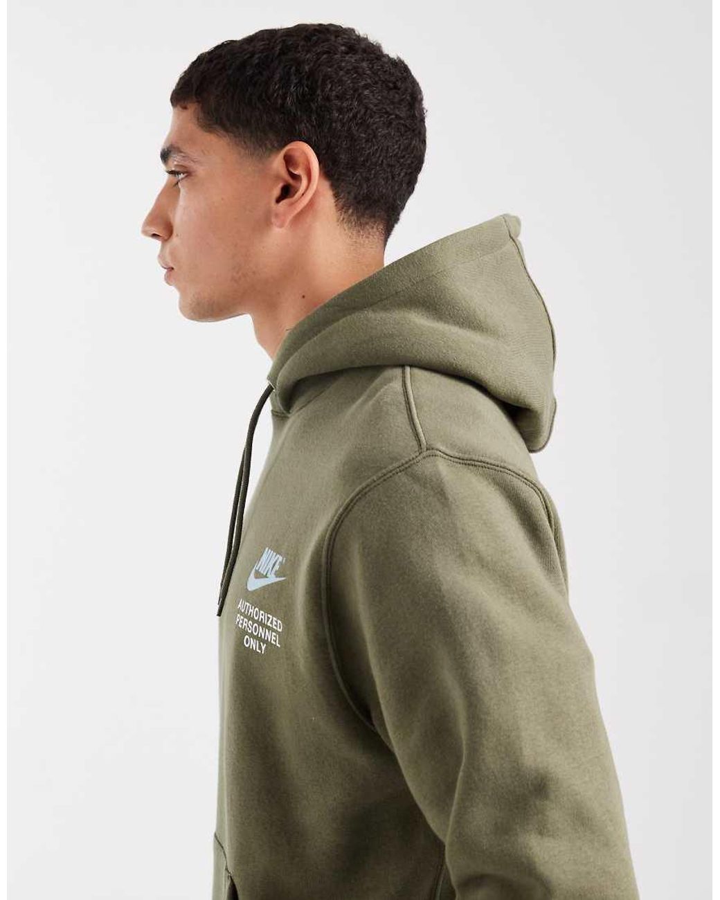 Nike Green Swoosh Graphic Back Print Hoodie for men