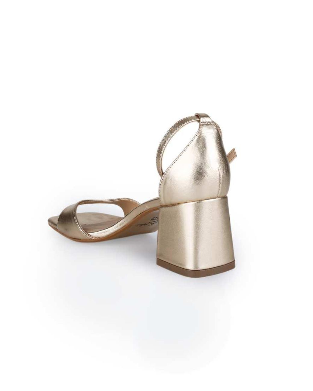 OFF THE HOOK Natural 'Knightsbridge' Low Block Heeled Leather Sandals