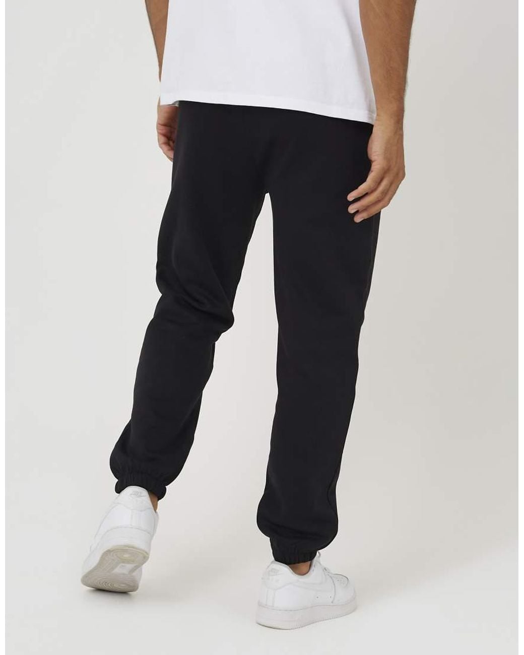 Brave Soul Black Cuffed Loose Fit Joggers for men