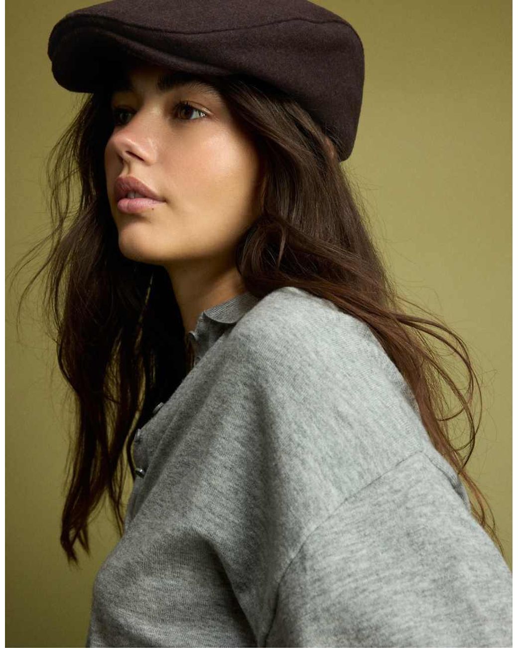 Stradivarius Flat Cap in Brown | Lyst UK