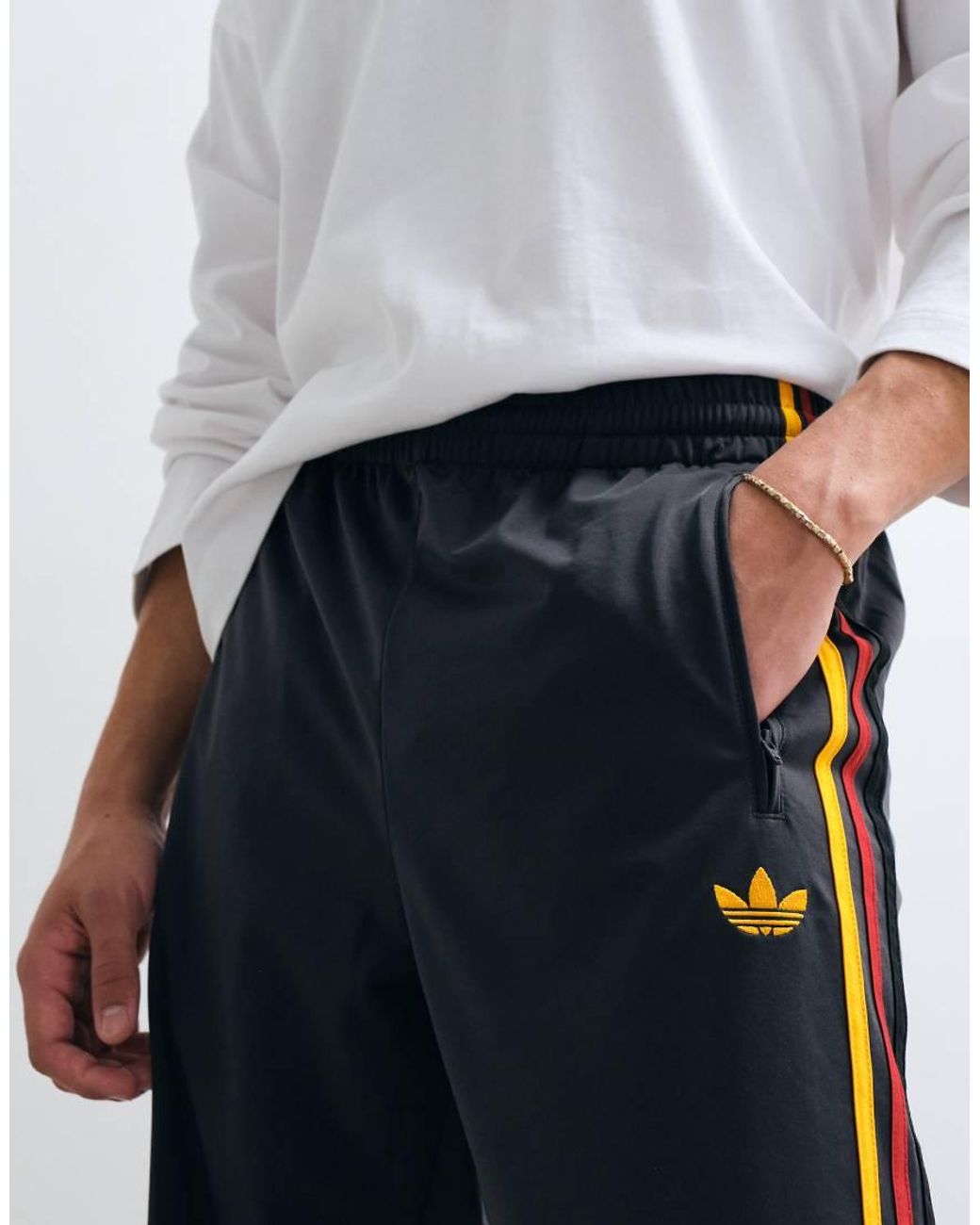 Adidas Originals Black Firebird Track Pants for men