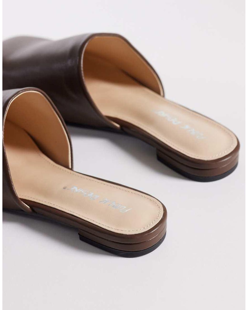 Public Desire Brown Emmi Flat Mules