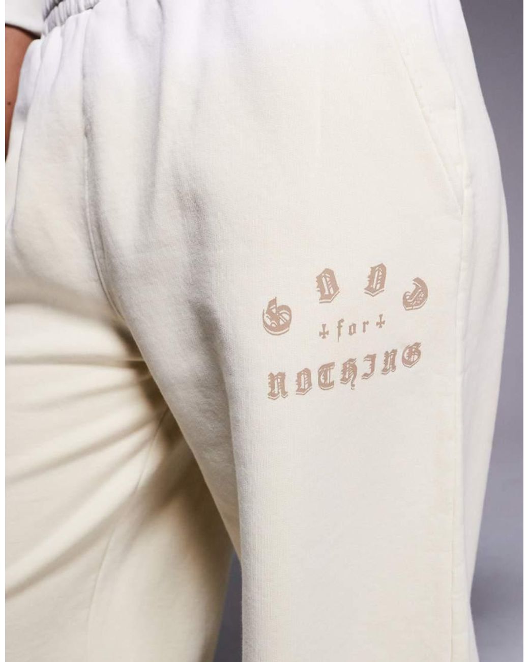 Good For Nothing Gray Spray Effect Relaxed Wide Leg Jogger