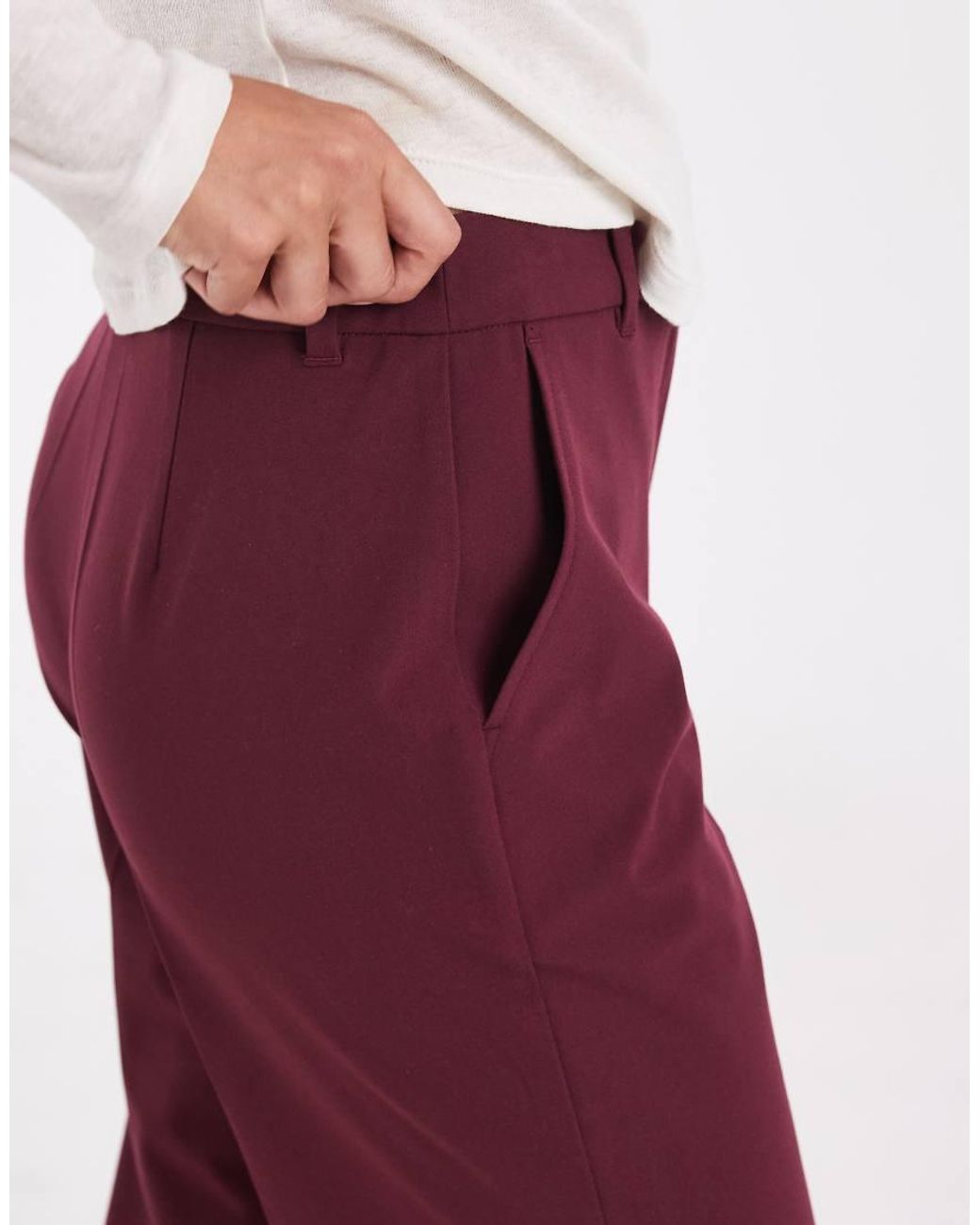 ASOS Red Tailo Slim Straight Pants
