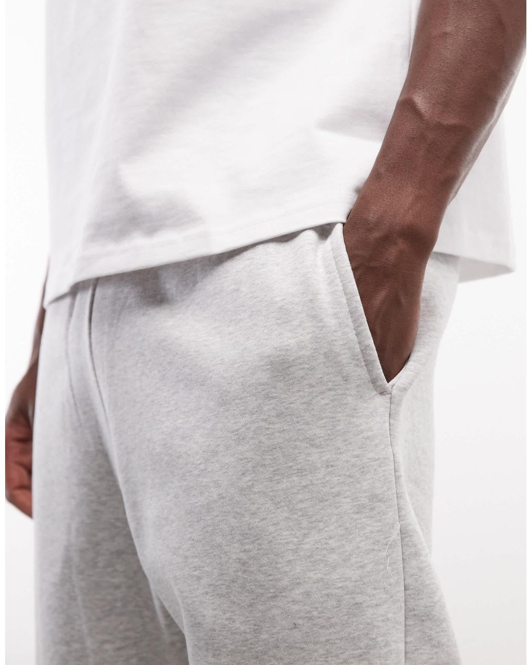 Weekday – melierte jogginghose mit lockerem schnitt und geradem bein in Gray für Herren