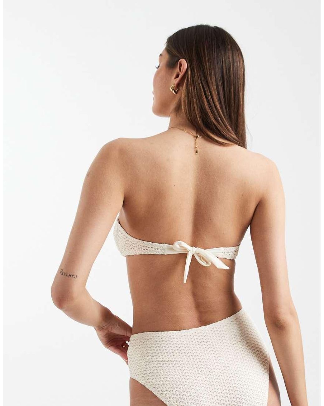 Lindex Brown Bandeau Bikini Top
