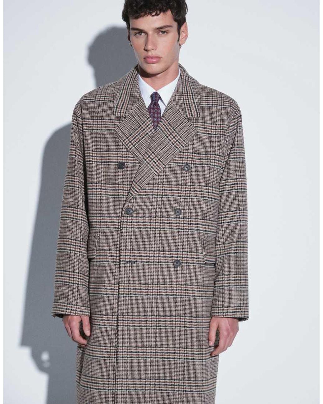 ASOS Blue Wool Look Oversized Overcoat for men