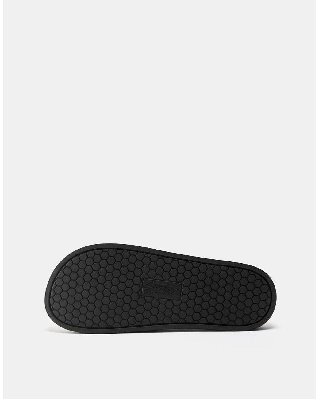 Pull&Bear White Stwd Rubberised Sandals for men