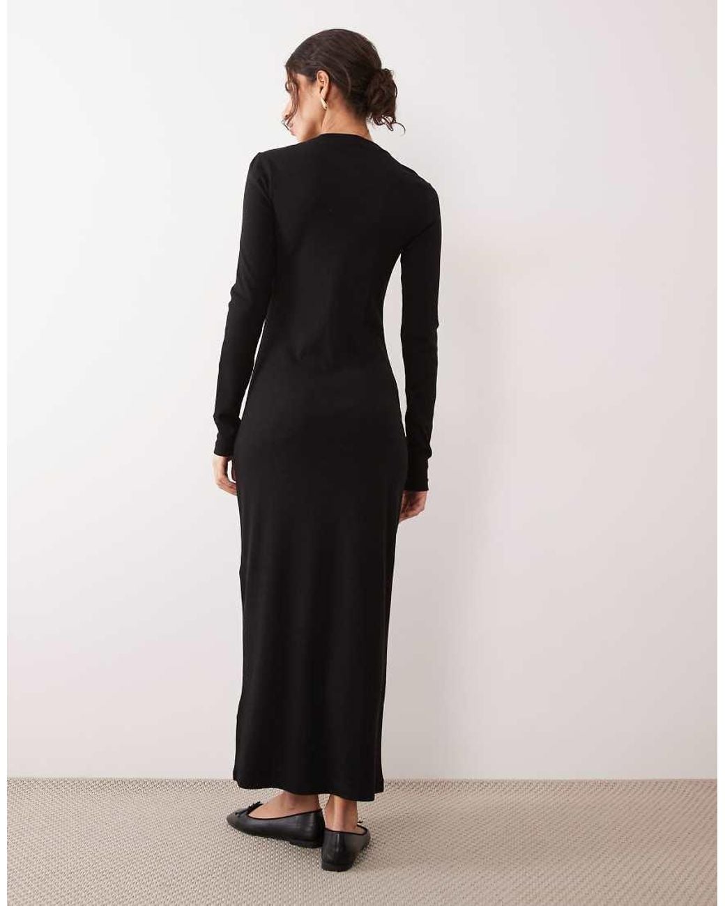 Polo Ralph Lauren Black Rib Maxi Dress