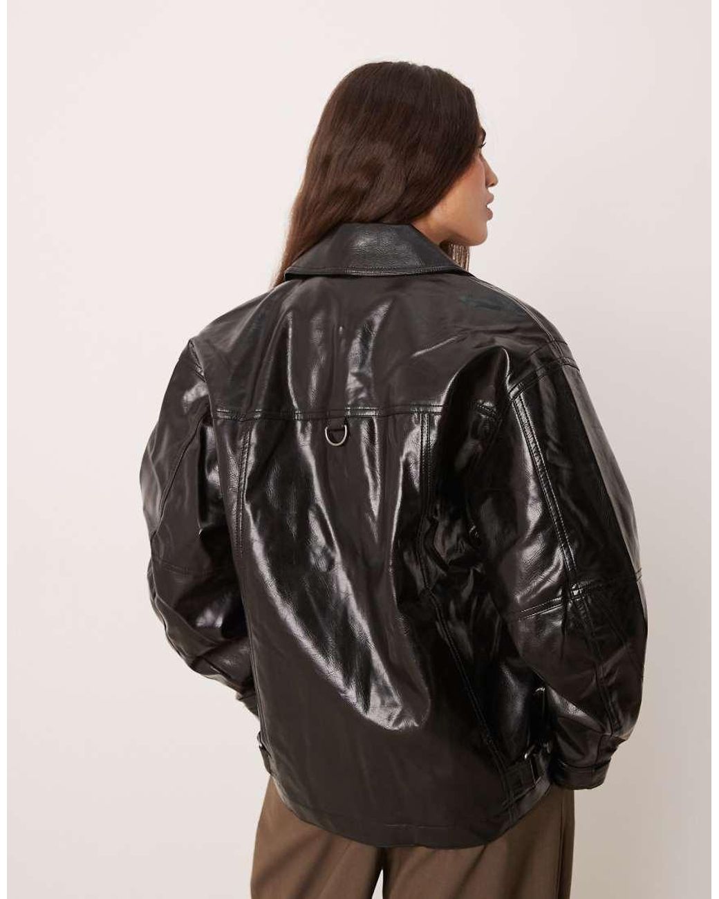 Free People Black Sloane Vegan Jacket