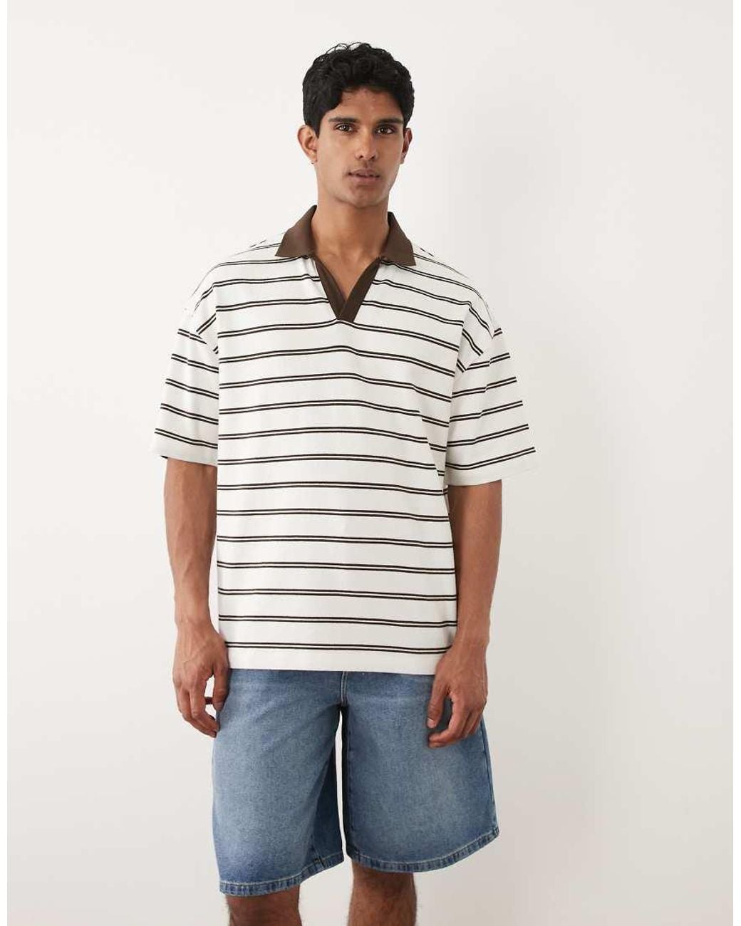 ASOS Multicolor Heavyweight Oversized Polo for men