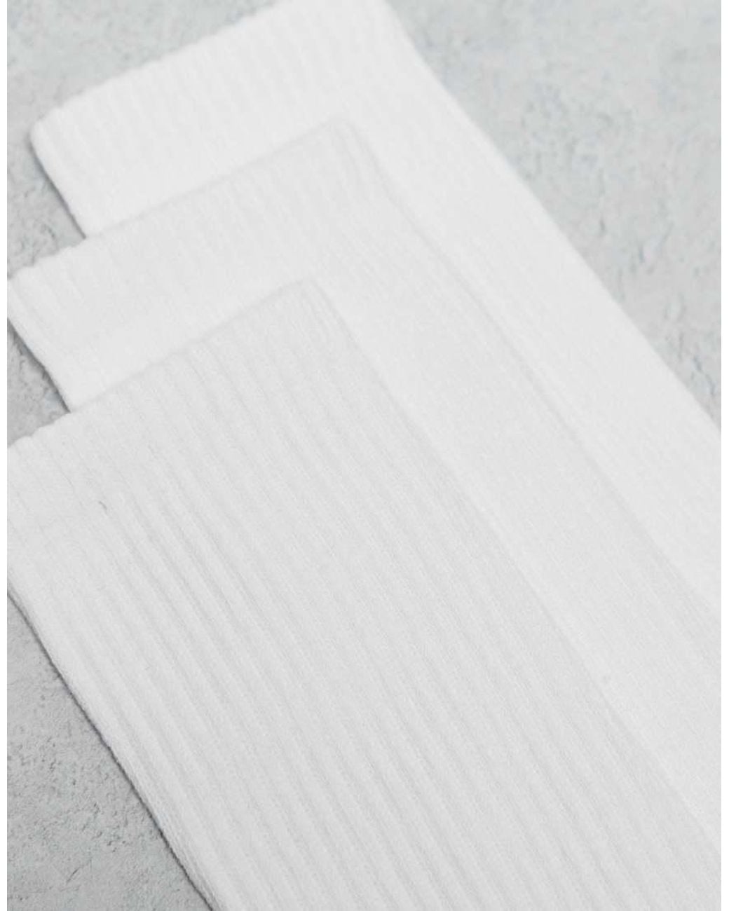 Cotton On White 3 Pack Essential Socks for men