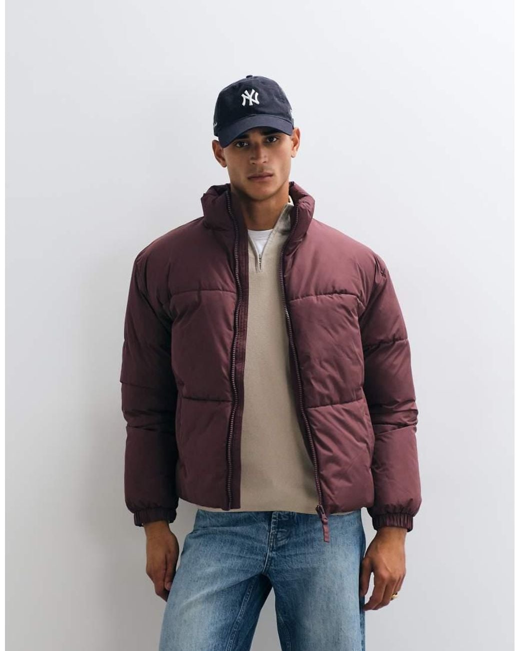 ASOS Purple Puffer Jacket for men