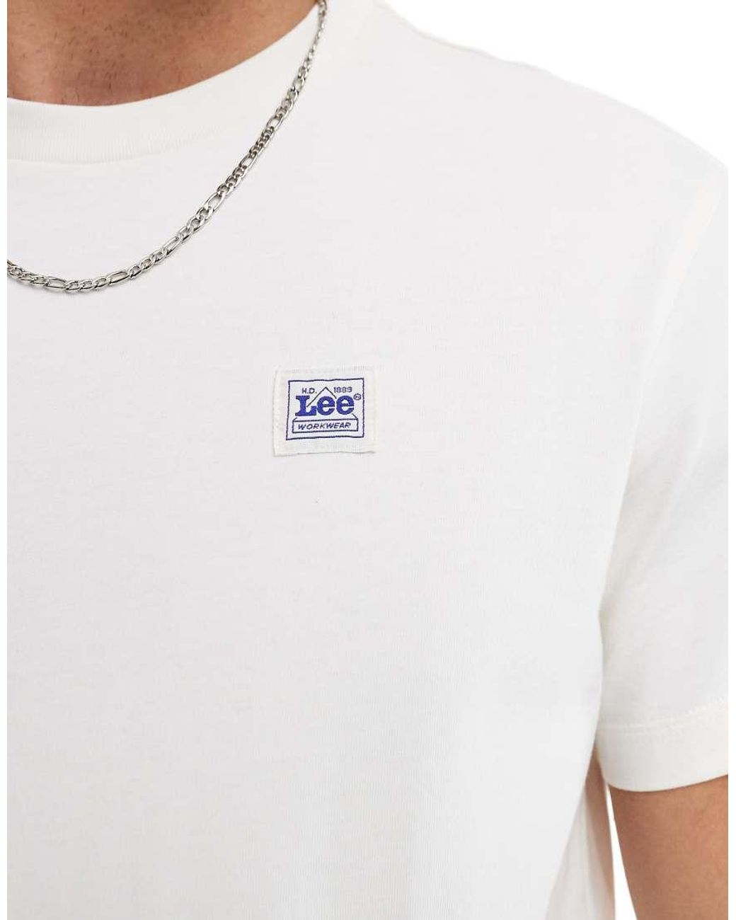 Lee Jeans White Workwear Relaxed Fit T-shirt for men