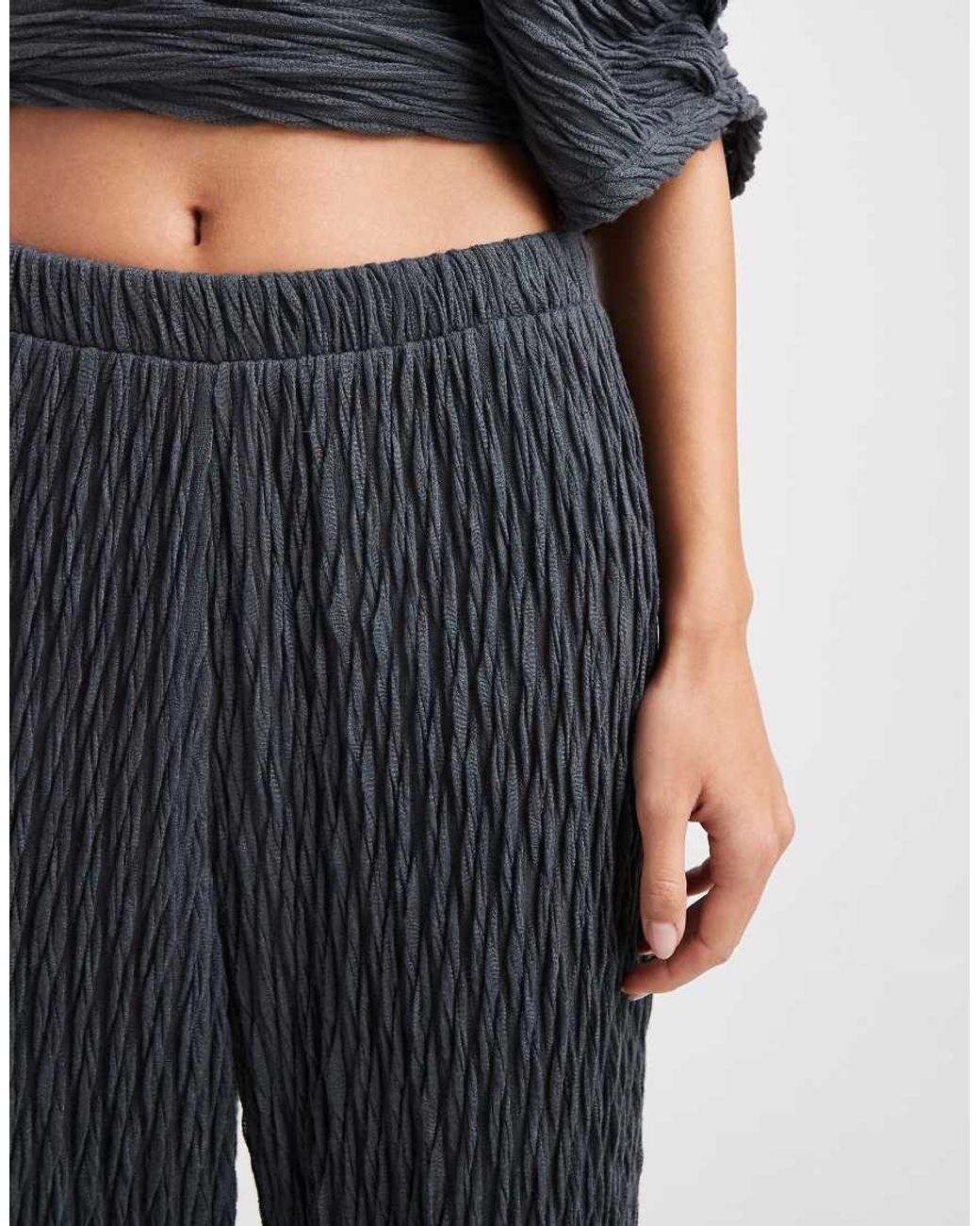 Vero Moda White Textured Jersey Wide Leg Trouser Co-ord