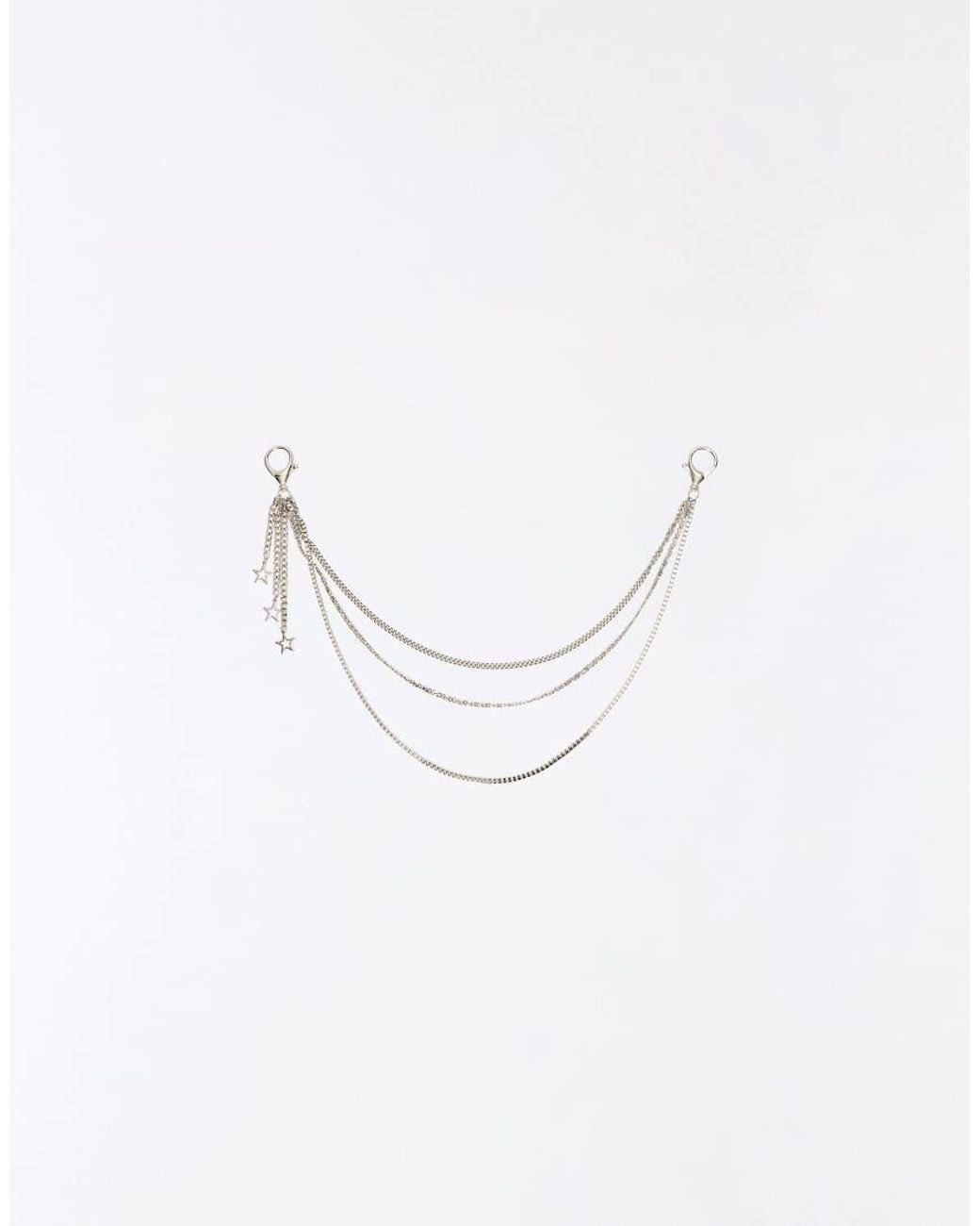 Bershka Black Star Print Trousers Chain