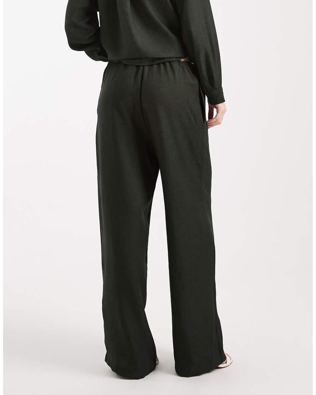 ONLY Green Tie Detail Pull On Trousers Co-Ord