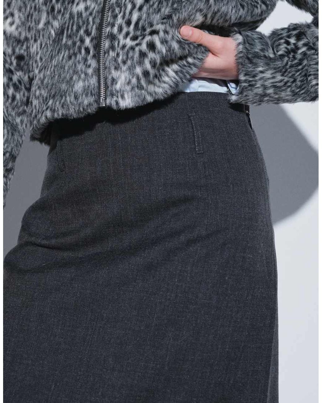 ASOS Blue Tailored Clean Waistband Pencil Skirt