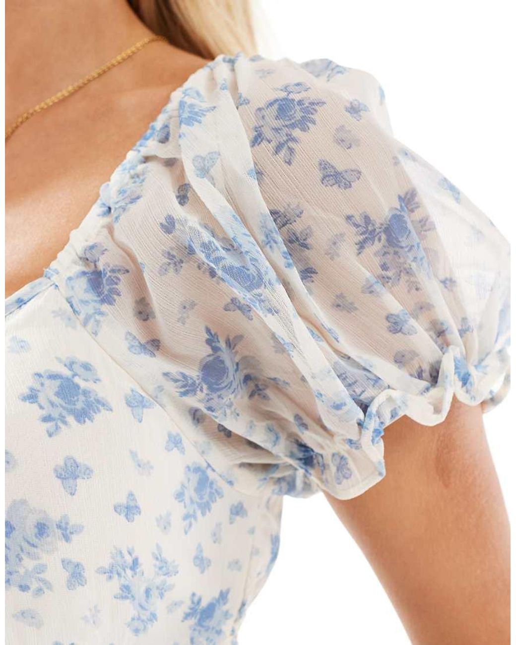 Tuta Corta Con Gonna A Balze di Miss Selfridge in White