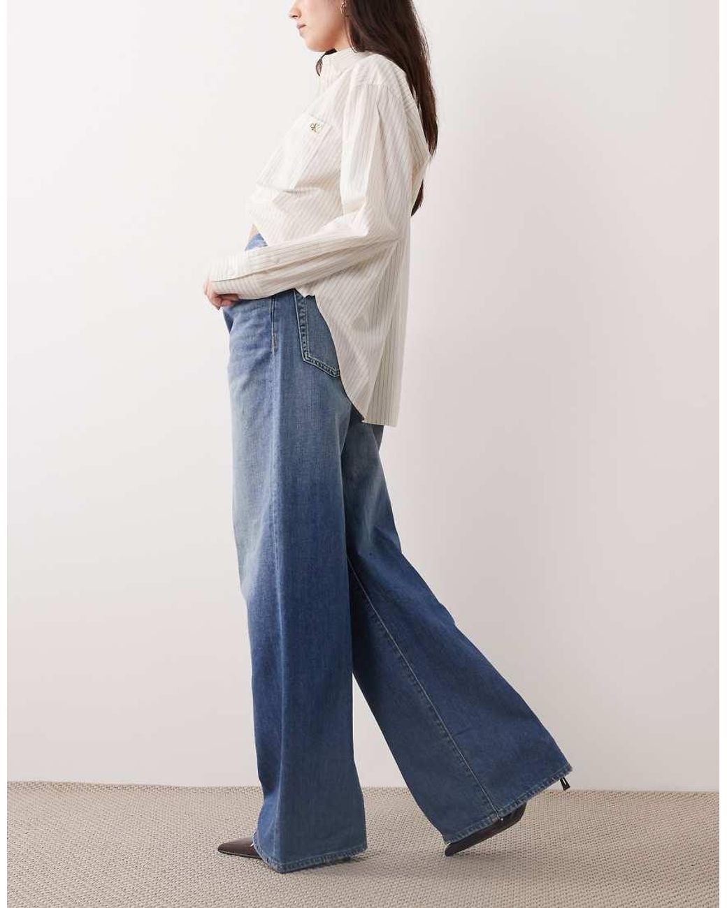 Calvin Klein Blue Wide Leg Jeans