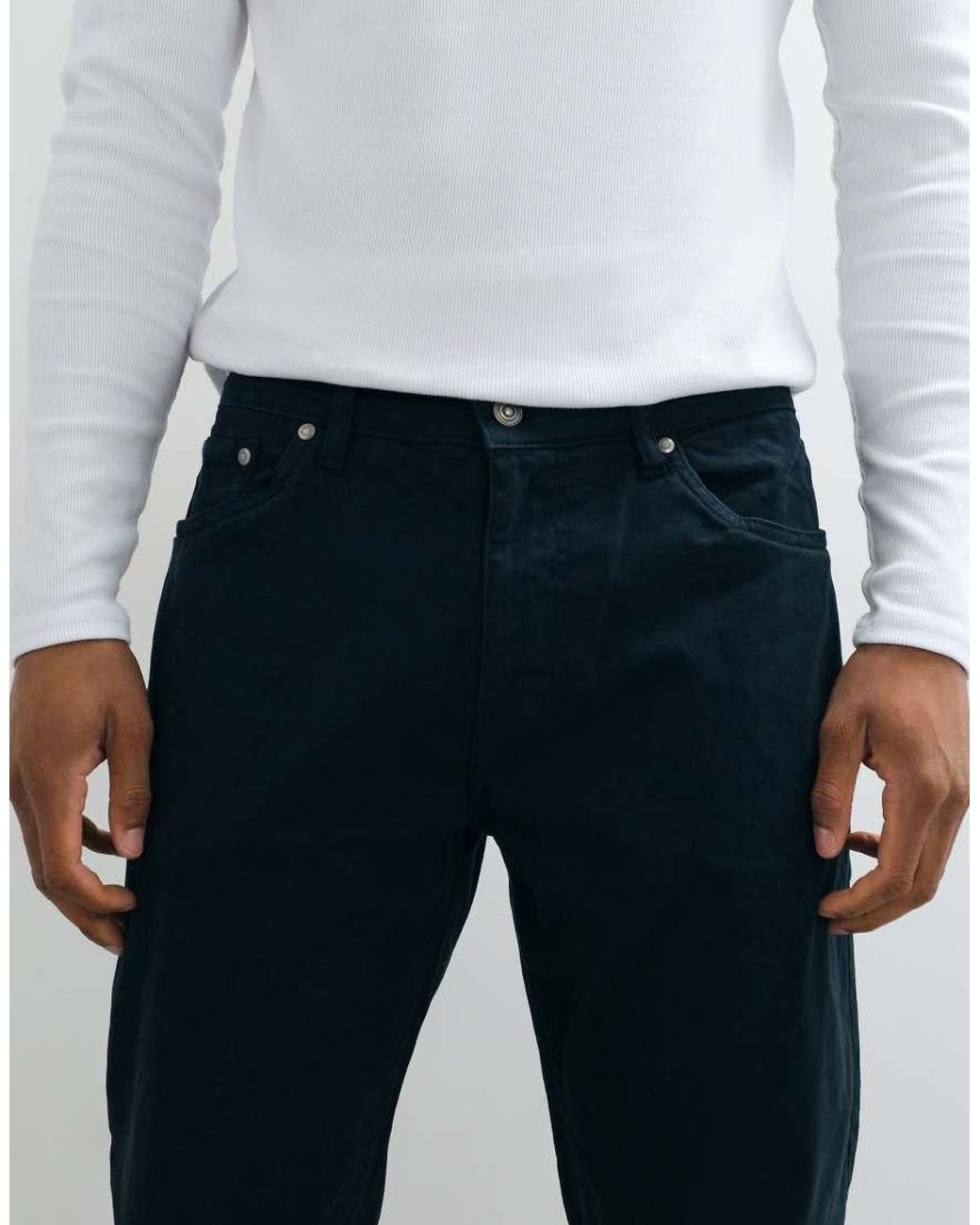 Brave Soul White Cotton Twill Chino for men