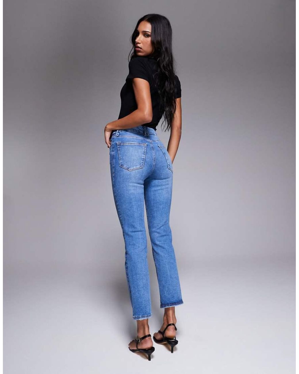 GOOD AMERICAN Blue Always Fits Good Legs Straight Jeans