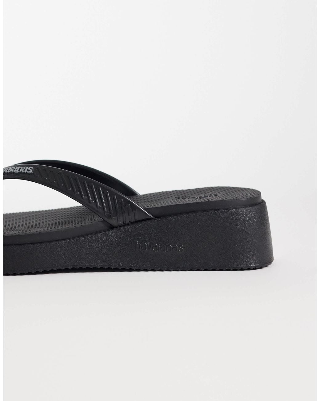 Havaianas Black High Platform Flip Flops