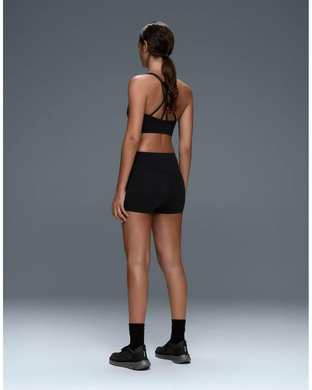 Oysho Black Comfortlux High-Rise 5Cm Hot Pants