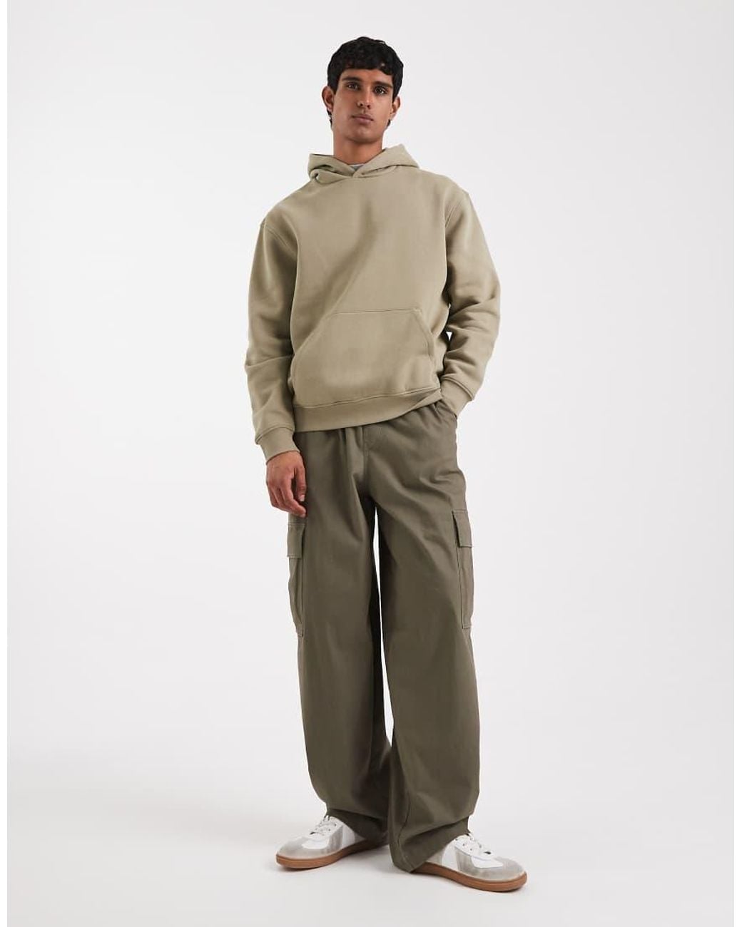 ASOS Natural Essentials Relaxed Fit Hoodie for men